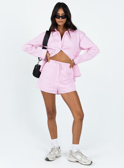 The Chloe Set Pink Stripe Low Impact