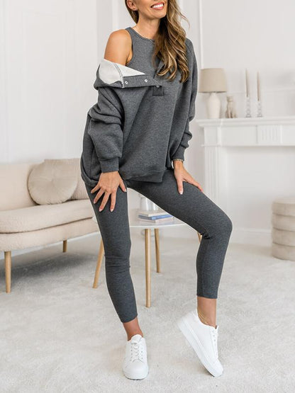 Hooded Casual and Comfortable Sweatshirt Suit